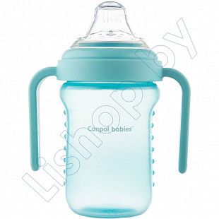 Поильник Canpol babies непроливающийся с силиконовым носиком 220 мл 9м+ (56/605) turquoise
