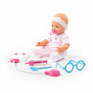 Пупс Полесье Забавный + набор Доктор 78315