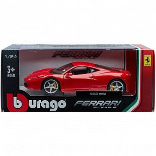 Коллекционная машина Bburago 1:24 Ferrari 458 Italia (18-26003) red