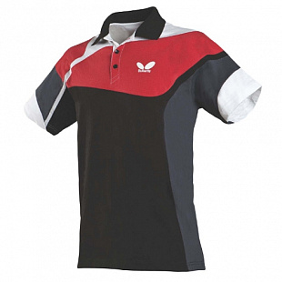 Рубашка теннисная Butterfly Fior red