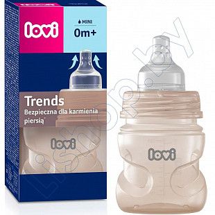 Бутылочка для кормления Lovi Trends 120 мл., 0+ (21/565_bei)
