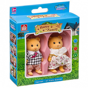 Игровой набор Happy Family 012-02C фигурки зверюшек, 2 мишки