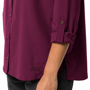 Рубашка женская Jack Wolfskin Victoria Roll-Up Shirt W wild berry