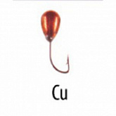Мормышка W Akara Капля с отверстием Cu MW-SP-1250-CU