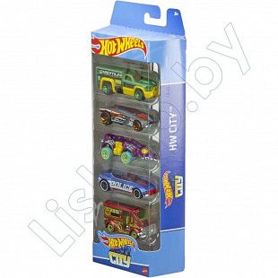 Набор машинок Hot Wheels City 5 шт. (1806 HTV39)