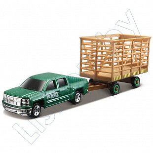 Машинка Maisto Fresh Metal Heartland Haulers 2014 Chevrolet Silverado 1500 Z71 (12328) green