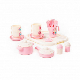 Набор детской посуды Полесье "Хозяюшка" с подносом на 4 персоны (V6) (29 элементов) 80479