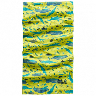 Повязка на голову Jack Wolfskin Print Headgear Kids flashing green all over 1907773-7788