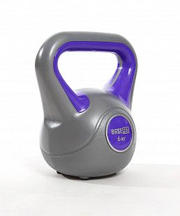 Гиря пластиковая Basefit DB-503 6 кг grey/purple