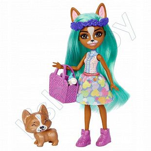 Игровой набор Enchantimals Друзья малыши Корги Криция (HLK83 HLK86)