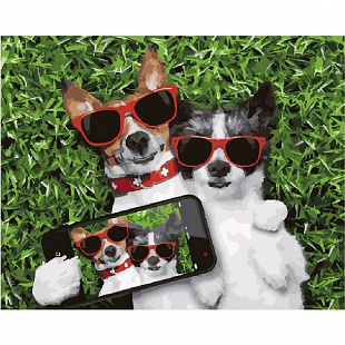 Картина по номерам Picasso Селфи псы PC4050499