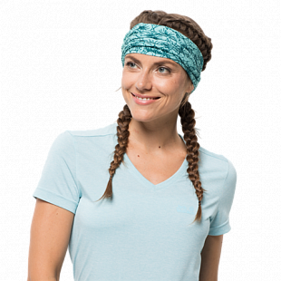 Повязка на голову Jack Wolfskin Decor Headgear aqua all over 1906851-7757
