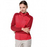 Куртка женская Jack Wolfskin Hydro Hooded Light Jacket W tulip red