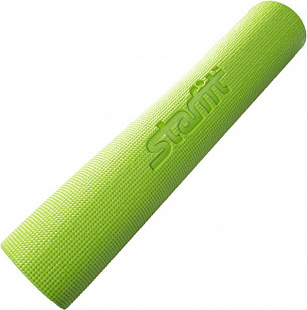 Гимнастический коврик для йоги, фитнеса с рисунком Starfit FM-102 PVC green (173x61x0,3)
