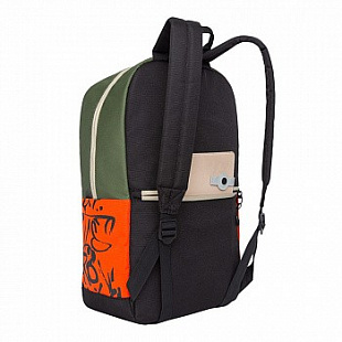 Городской рюкзак GRIZZLY RQ-010-2 /2 khaki/orange/black