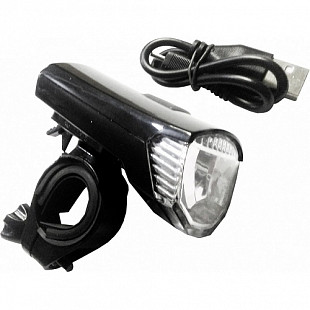 Велофара передняя с подзарядкой USB VL 7017 black