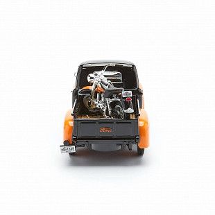 Масштабная модель автомобиля Maisto HD Форд F-1 Пикап (1948) с мотоциклом (32180) orange