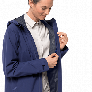 Пальто женское Jack Wolfskin Jwp Coat W lapiz blue