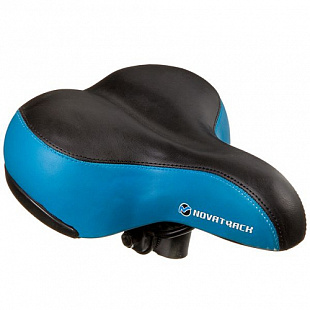 Седло Novatrack широкое с пружинами black/blue КЛ98748
