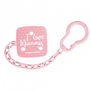 Клипса-держатель для пустышки Canpol babies I Love Mummy 2/434 pink