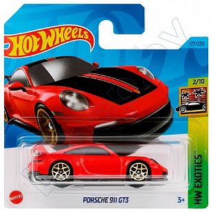 Машинка Hot Wheels Базовой коллекции Porsche 911 GT3 177/250 (5785 HKH97)