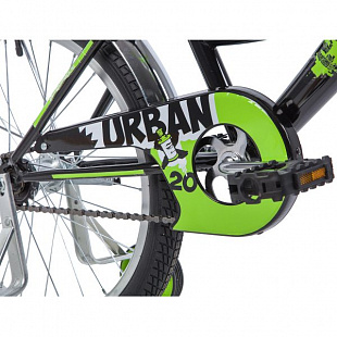 Велосипед Novatrack Urban 20" (2019) Black/Green 203URBAN.BK9