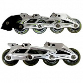 Шасси (рама) для роликовых коньков Vimpex Sport c колесами и тормозом Green