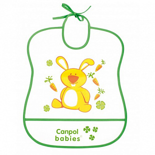 Слюнявчик Canpol babies Клеенчатый с карманом Кролик (2/919)