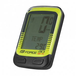 Велокомпьютер Force Wls 20 39135 green/yellow