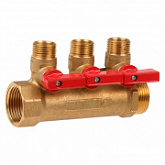 Коллектор Av Engineering с отсекающими кранами 1"х3 - 1/2" AVE11310103