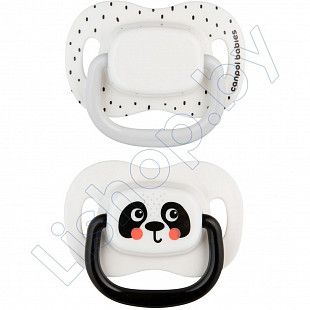Пустышка Canpol babies BabiesBoo Силиконовая Симметричная 0-6 мес., 2 шт. (34/927_whi)