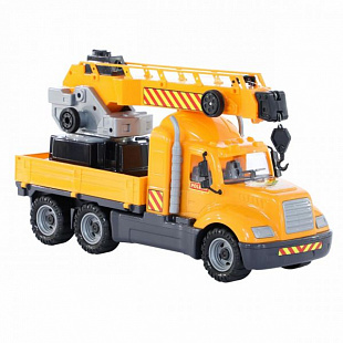 Игрушка Полесье Автомобиль-кран с поворотной платформой серии Майк 55613