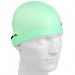Шапочка для бассейна (плавания) взрослая Mad Wave Pastel Silicone Solid green