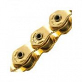 Цепь KMC HL710L 1 скорость 1/2"x1/8"Х100 халфлинковая gold ZTB12645