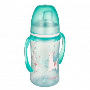 Поильник Canpol babies Easy Start EXOTIC ANIMALS с силиконовым носиком 6м+  240 мл (35/208_gre) green