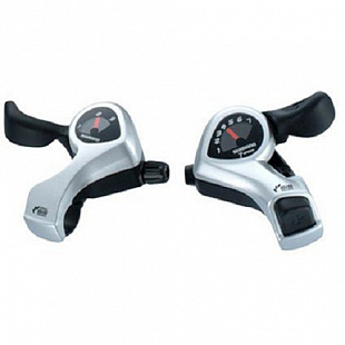 Шифтер Shimano Tourney, TX50, лев/пр, 3x7(Frict)скорости, тросик+оплетка ESLTX50P7FAT