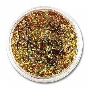 Гель-блестки Lucky Для тела с кисточкой Т11928 Gold