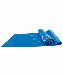 Гимнастический коврик для йоги, фитнеса с рисунком Starfit FM-102 PVC blue (173x61x0,4)