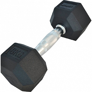 Гантель обрезиненная Starfit DB-301 8 кг Black