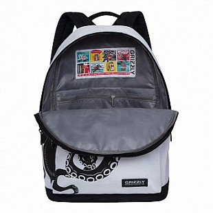 Городской рюкзак GRIZZLY RQ-007-5 /2 white/black