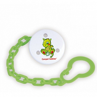Держатель для пустышки Canpol babies Круглая С цепочкой Сказка 2/414 Green