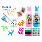 Фломастеры воздушные Mazari Aero с фигурными трафаретами М-5061-12