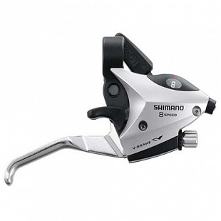 Шифтер правый Shimano ASTEF51R8AS ST-EF51-8R(SL)2A для V-brake под два пальца silver  ZSM77037