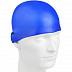 Шапочка для бассейна (плавания) взрослая Mad Wave Metal Silicone Solid голубая