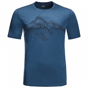 Футболка мужская Jack Wolfskin Crosstrail Graphic T M indigo blue