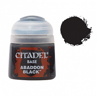 Краска для миниатюр Games Workshop Base: Abaddon Black 21-25