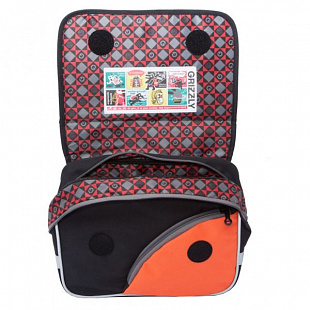Детский рюкзак для мальчика GRIZZLY RK-997-1 black/grey/orange