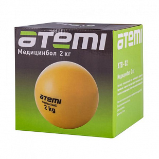 Медицинбол Atemi ATB02 2 кг Yellow