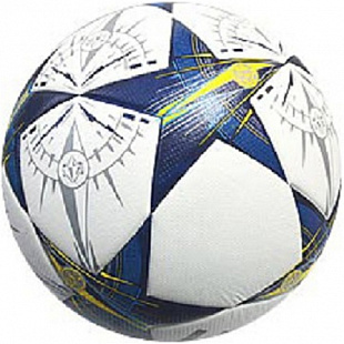 Мяч футбольный Pu со звездами blue/yellow