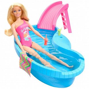 Игровой набор Barbie Развлечения у бассейна (HRJ74)